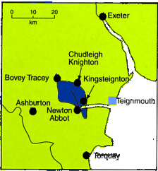 sketch map of the bovey basin ball clay deposit