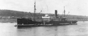 Falke loading clay from barges at Teignmouth in the 1920s