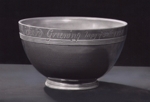 A Bideford ware salt glazed bowl, 10 inches in diameter, made using North Devon ball clay. - click  on the image to view a larger version