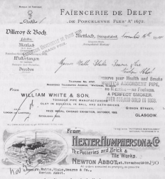 Letterheads of early ball clay customers