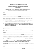 Memebership application form