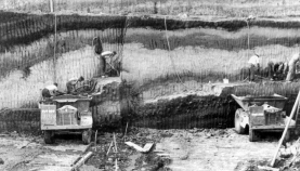Open pit mining at WBB's Southacre pit, Preston Manor, Kingsteignton, c. 1960